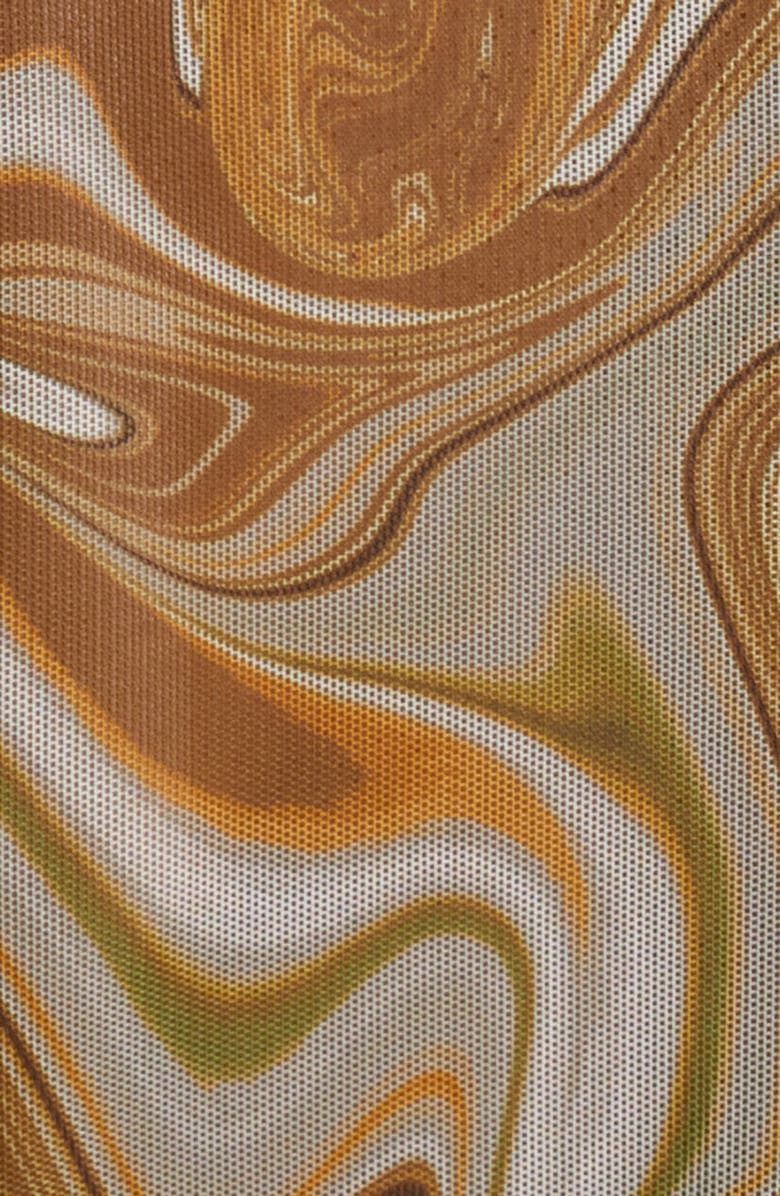 Bec + Bridge Gold Marble Mesh Top, Alternate, color,