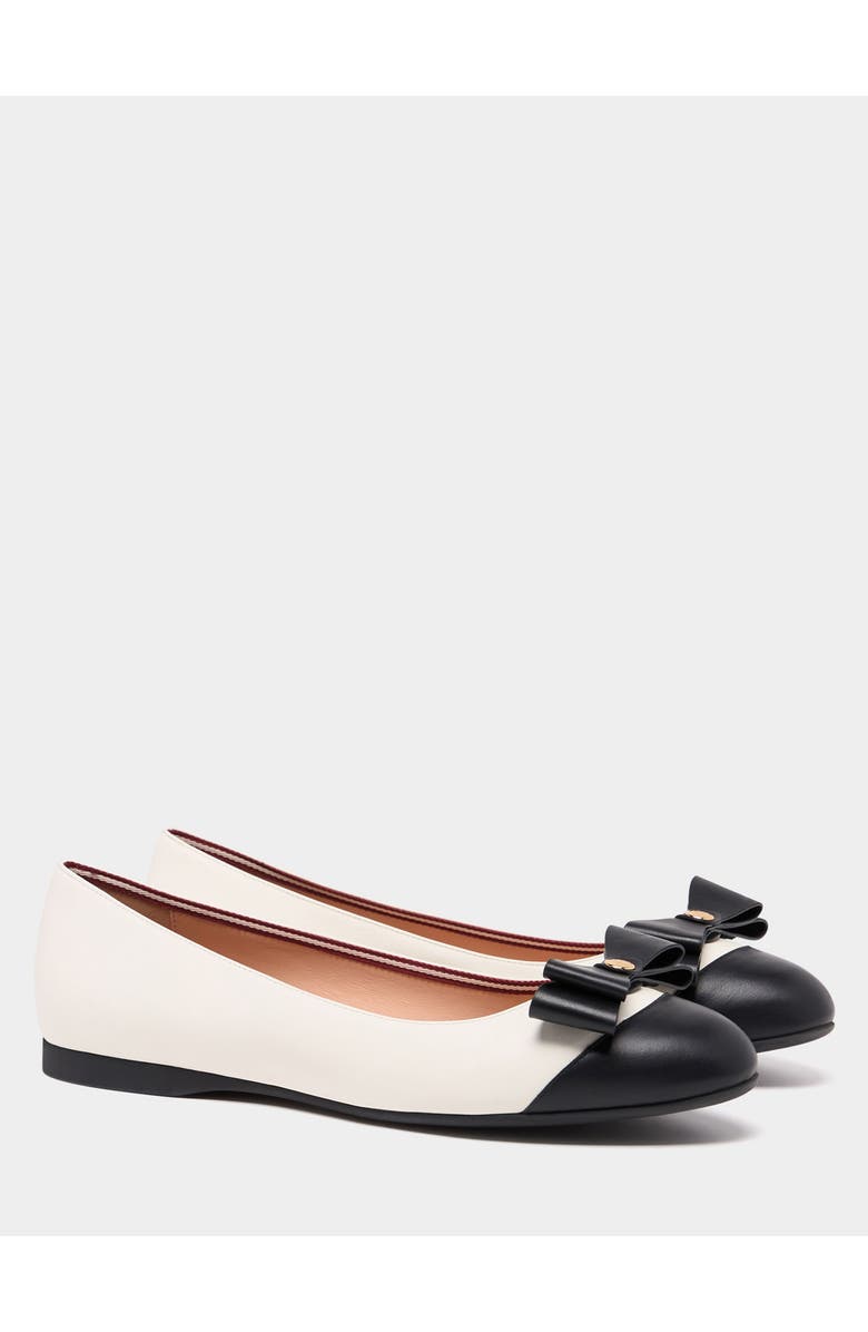Bally Ysla Ballet Flat in Leather, Alternate, color, White