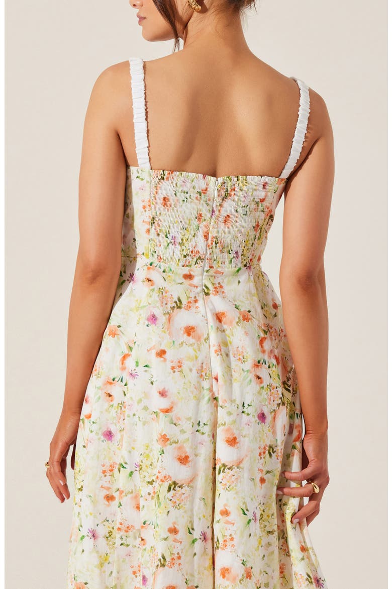 Julietta Floral Cotton Dress, Alternate, color, ORANGE GREEN FLORAL