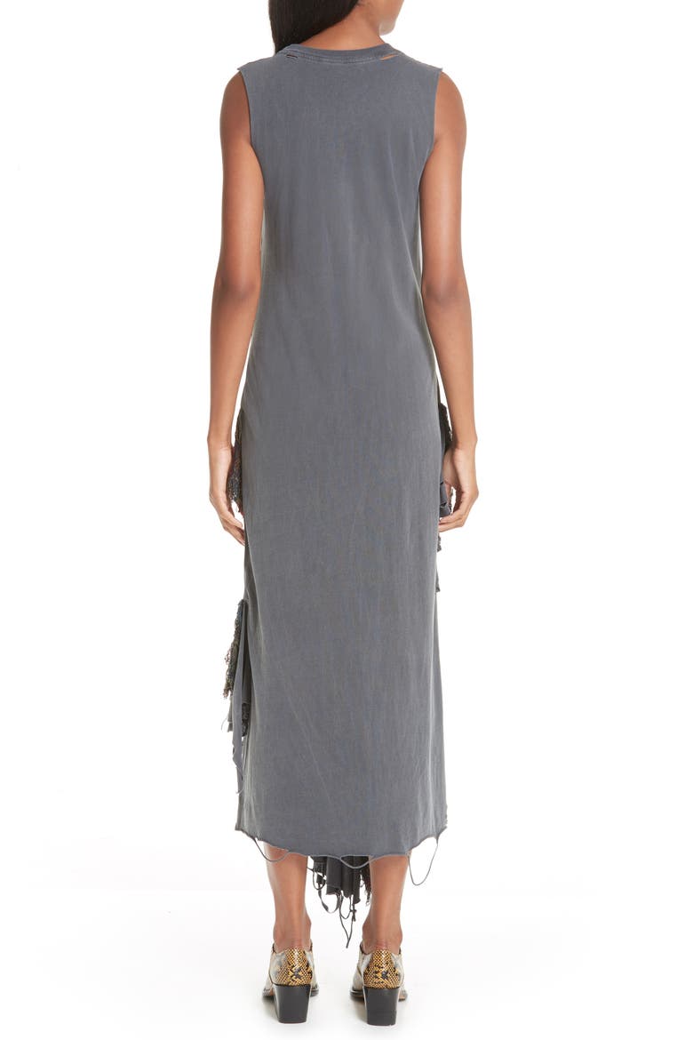 Adriana Ikat Fringe Dress, Alternate, color, FADED BLACK