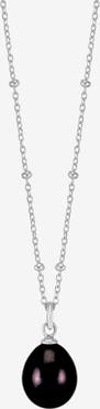 Dower & Hall Timeless Adjustable 10mm Oval Peacock Freshwater Pearl Pendant