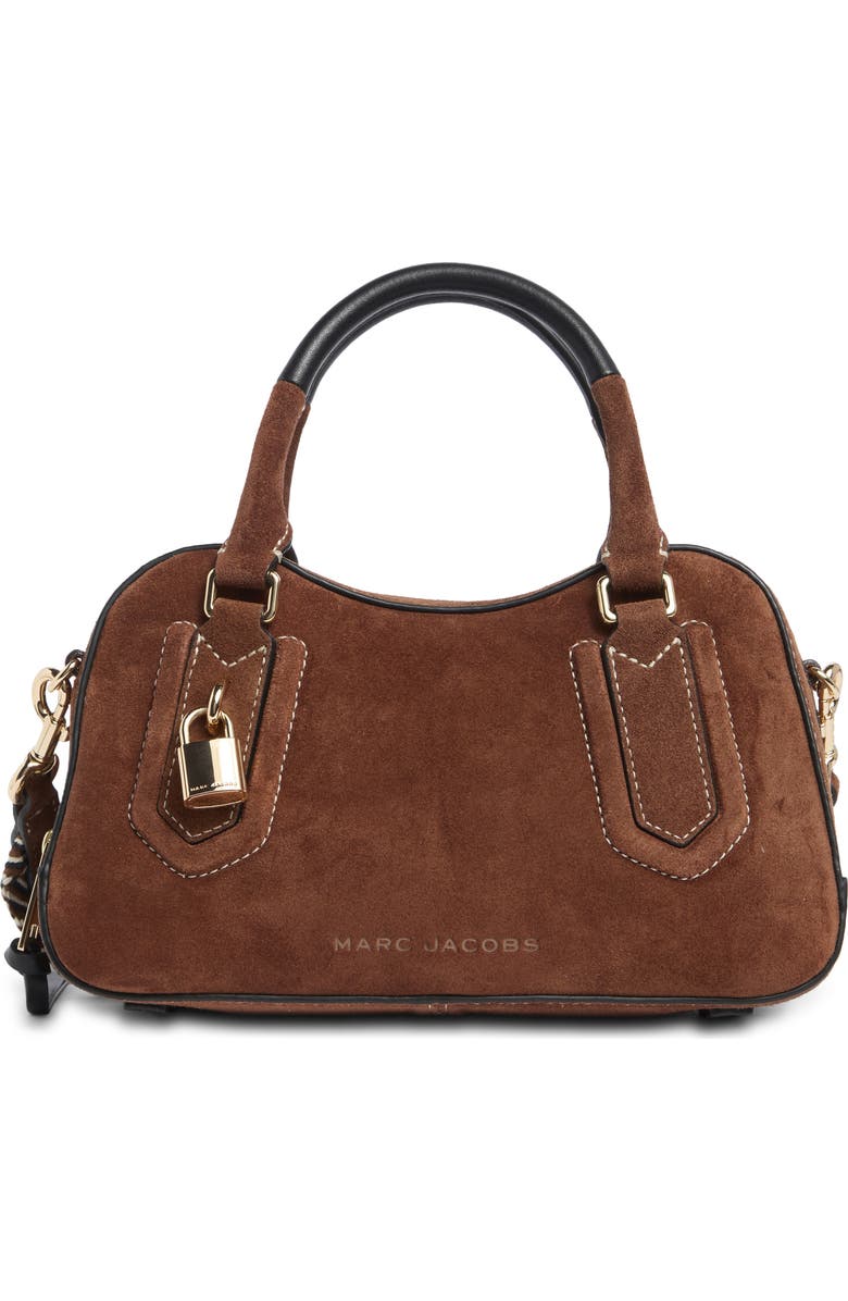 Marc Jacobs Drifter Small Suede Satchel, Main, color, Cognac