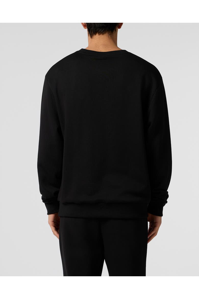 Fleece Round Neck Sweatshirt 3D Tiger Men, Alternate, color, black
