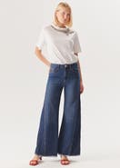 Exquise Lola Raw Wide Leg Denim Pant