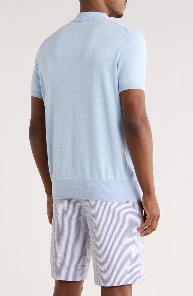 Brooks Brothers Cotton Jersey Polo, Alternate, color, Light Blue Heather