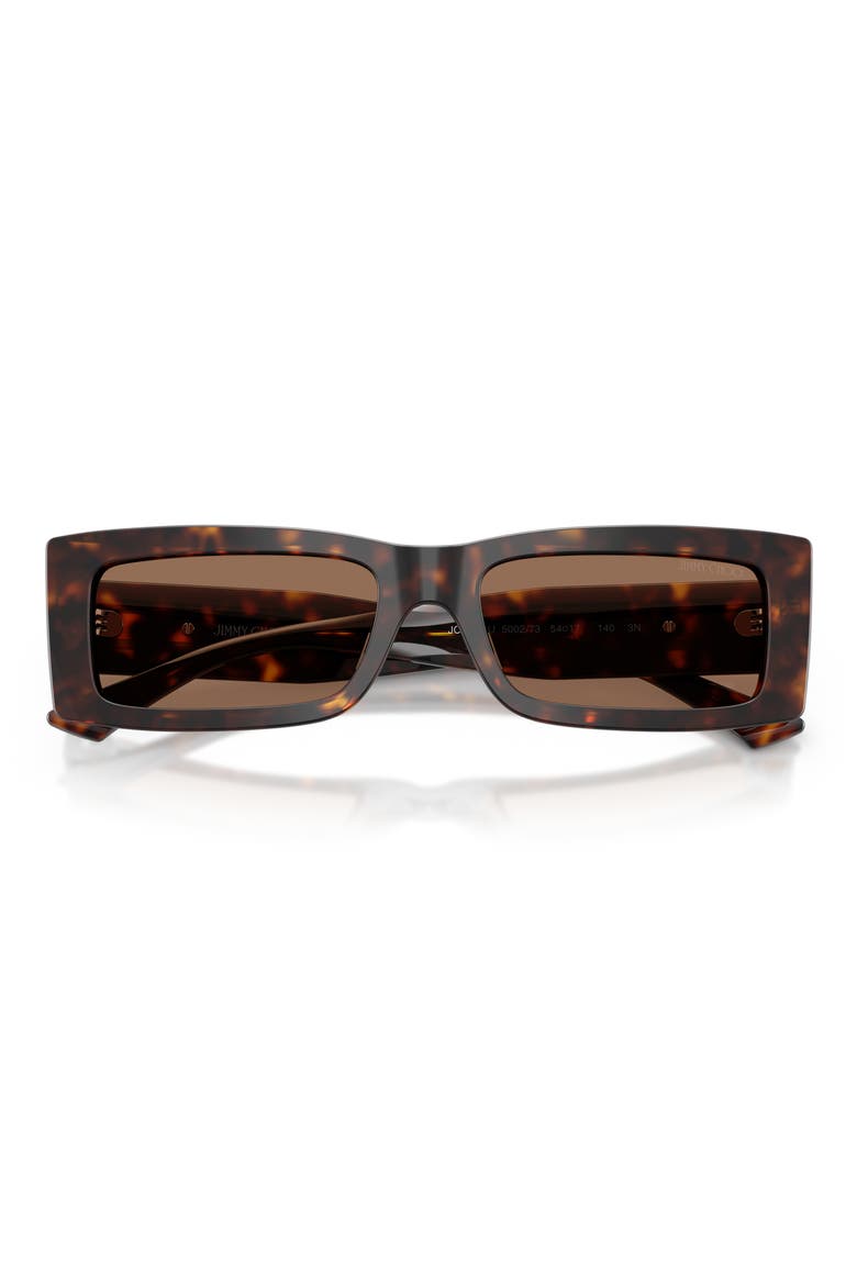 Lennon 54mm Polarized Rectangular Sunglasses, Alternate, color, HAVANA/ DARK BROWN
