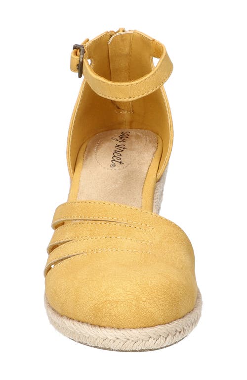 EASY STREET EASY STREET DAYTONA ANKLE STRAP ESPADRILLE PLATFORM WEDGE