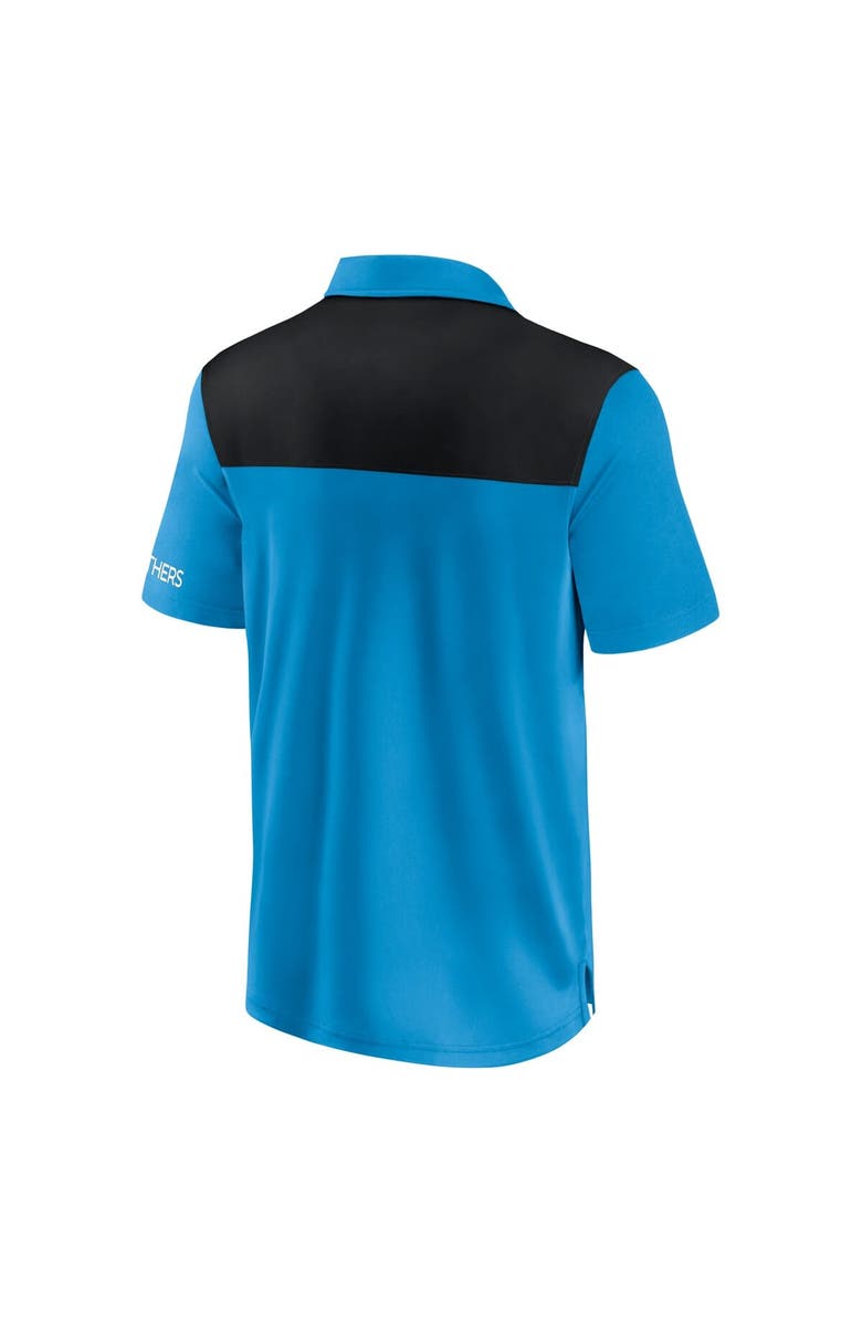 FANATICS Men
s Fanatics  Blue/Black Carolina Panthers Colorblock Polo, Alternate, color, Blue