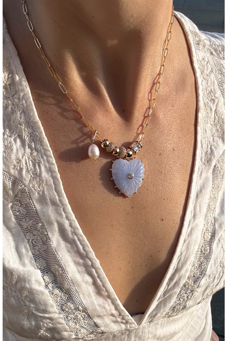 Soirée Necklace, Alternate, color, BLUE LACE