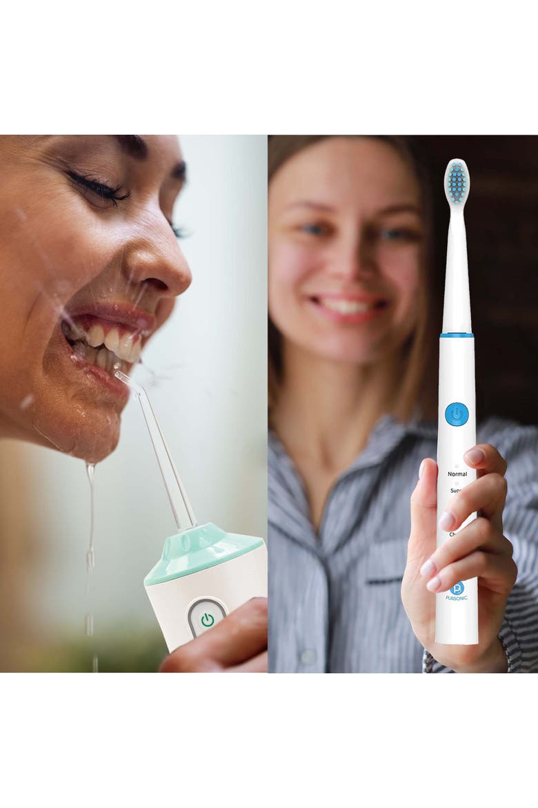 Water Flosser, Sonic Toothbrush & Charcoal Whitener, Alternate, color, White