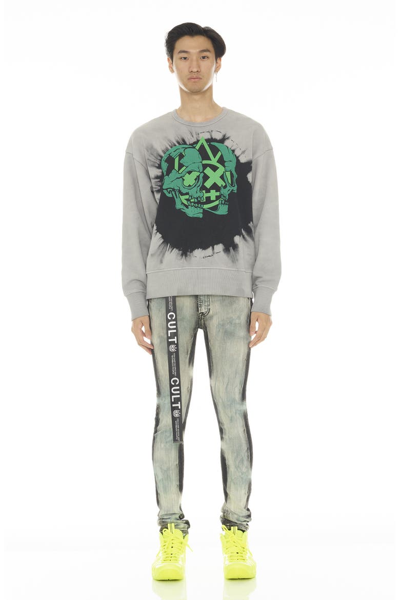 Punk Super Stretch Skinny Jeans, Alternate, color, GLAZED
