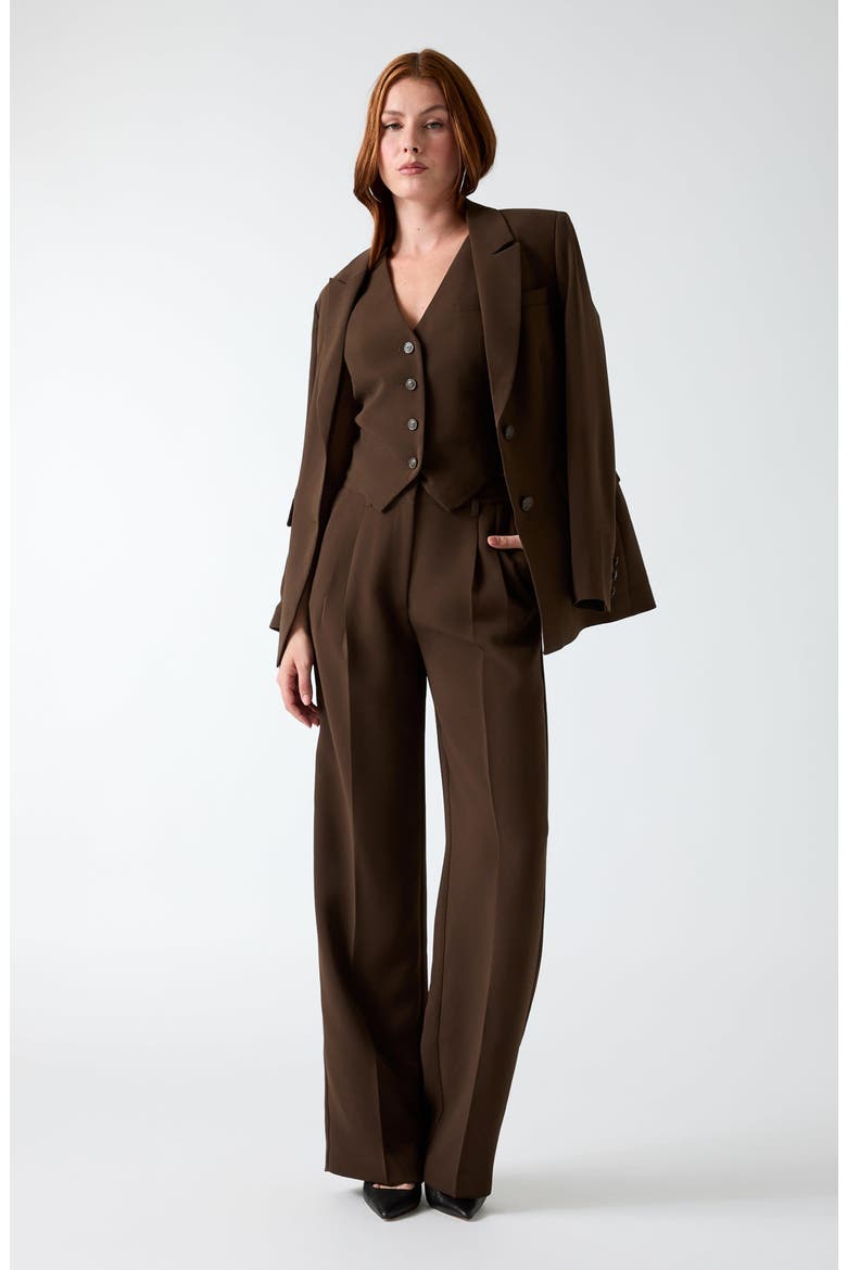 Theoline Perfect Pleated Pants, Alternate, color, BROWN