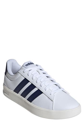 adidas Grand Court 3.0 Sneaker in White/Dark Blue/White at Nordstrom Rack, Size 5.5