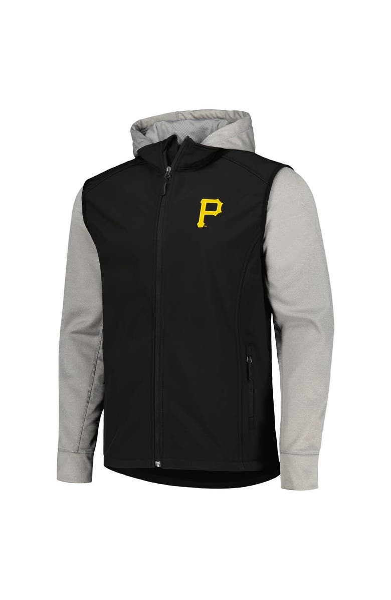 DUNBROOKE Men's Dunbrooke Black/Heather Gray Pittsburgh Pirates Alpha Full-Zip Jacket, Alternate, color, Black