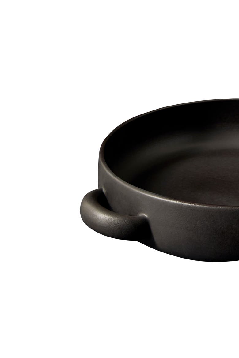 Serving Plate with Handles, Alternate, color, Matte Black