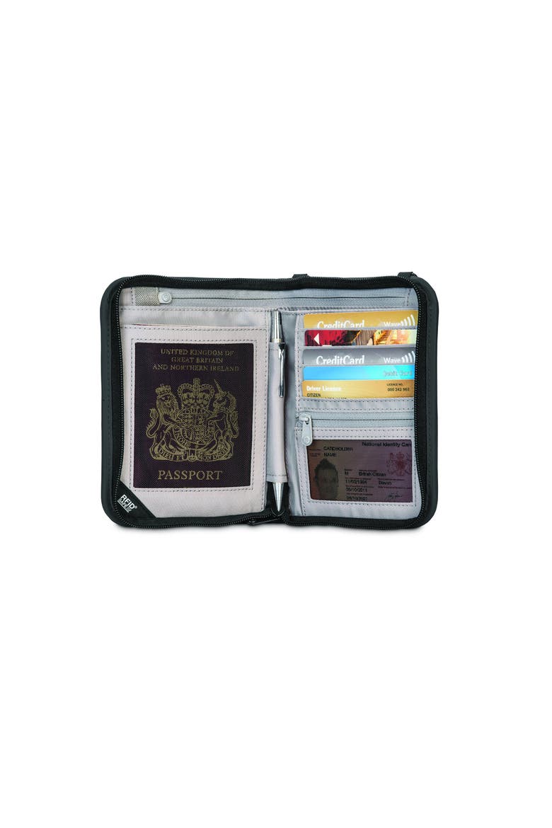,  RFIDsafe V150 Anti theft RFID blocking compact organiser  ,  Black, Alternate, color, Black
