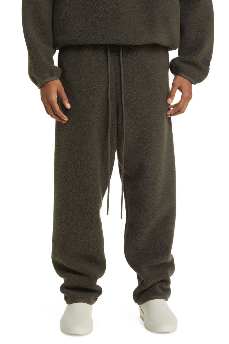 Polar Fleece Drawstring Waist Pants, Main, color, INK