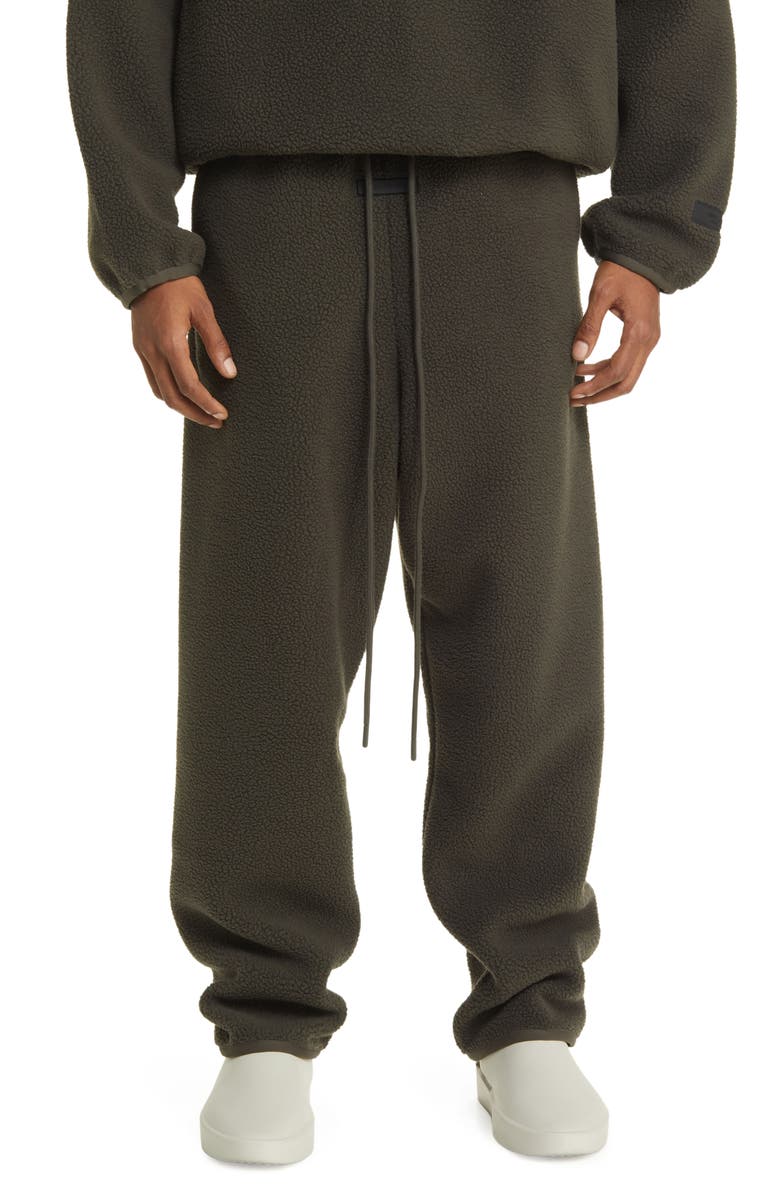 Fear of God Essentials Polar Fleece Drawstring Waist Pants, Main, color, 