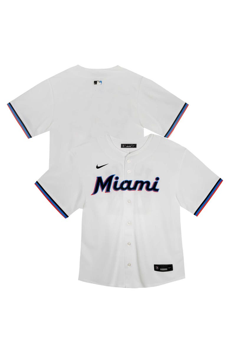 Nike Youth Nike  White Miami Marlins Home Game Jersey, Main, color, White