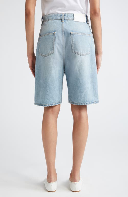 Loulou De Saison Isu Organic Cotton Denim Shorts In Gold