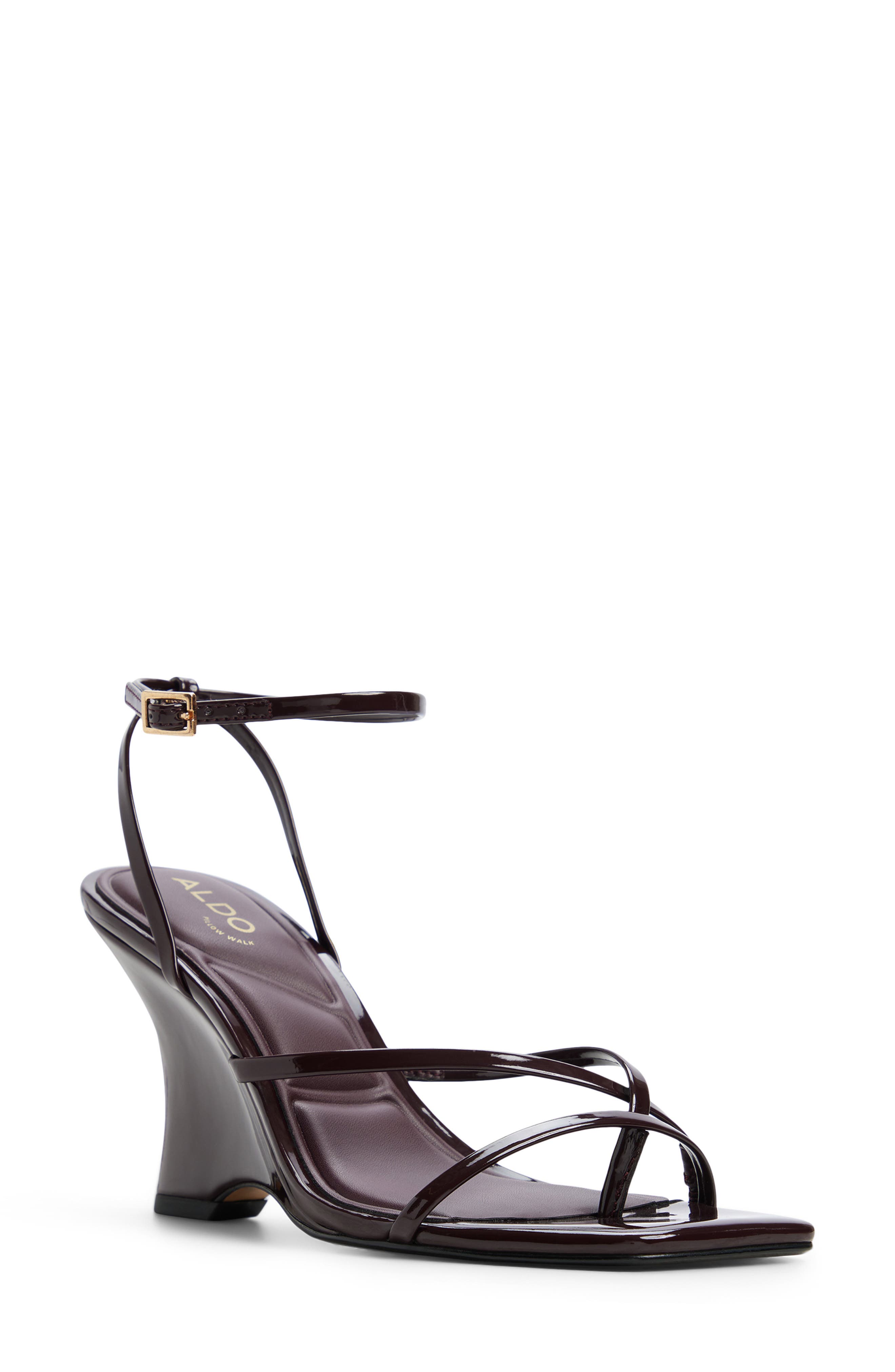 Lexina Wedge Sandal, Main, color, BURGUNDY