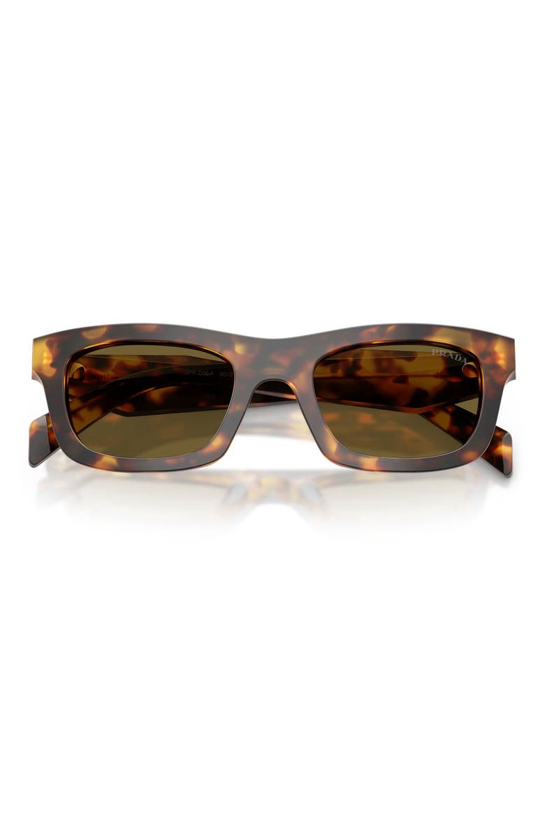 53mm Pillow Sunglasses, Alternate, color, HONEY TORTOISE / DARK BROWN