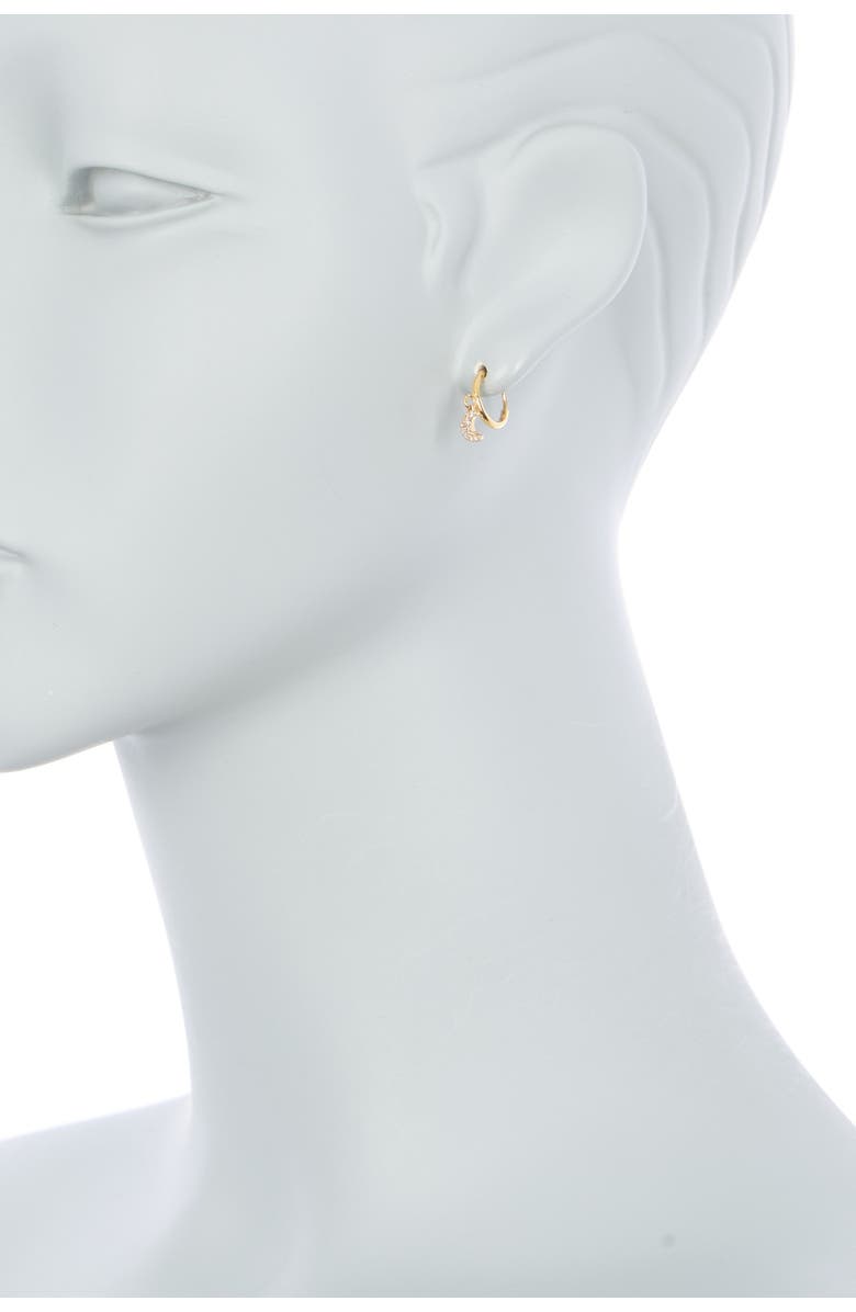 Loren Olivia 14K Yellow Gold Plated Brass Star Moon Stud Earrings - Set of 3, Alternate, color,