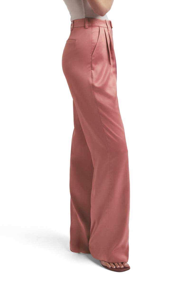 Favorite Daughter The Agnes Pleated High Waist Satin Pants, Alternate, color,