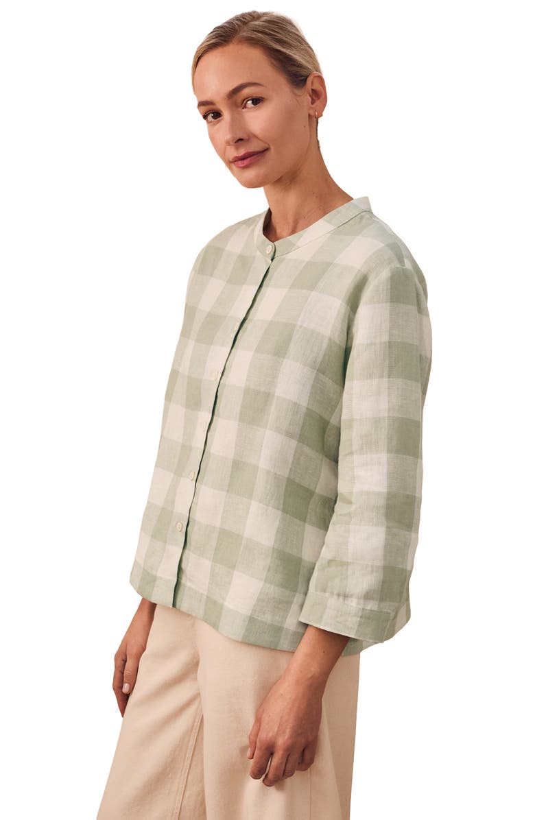 Celtic & Co. Check Swing Blouse, Alternate, color, Mineral Check