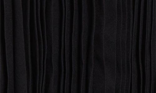 Comme Des Garçons Pleated Mixed Media Twill & Tricot Pinafore Dress In Black