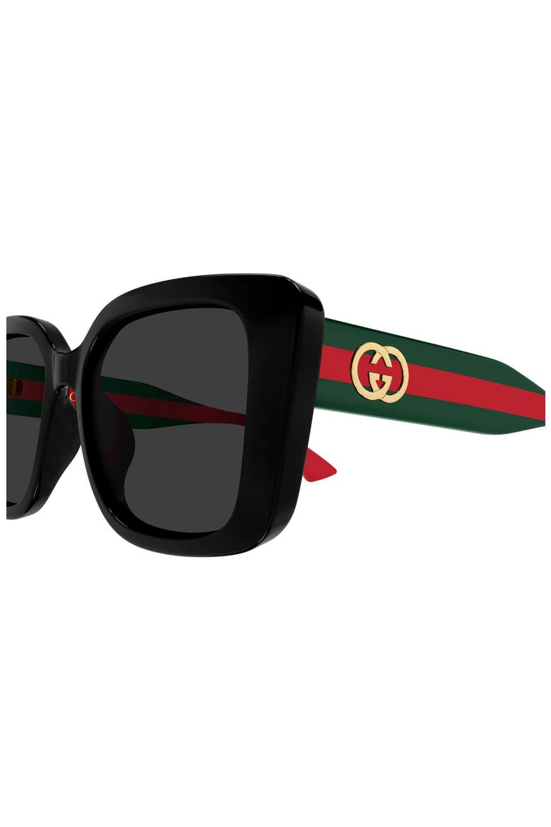 55mm Butterfly Sunglasses, Alternate, color, BLACK