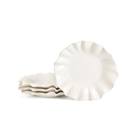 Lotus Stoneware Salad Plate Set of 4