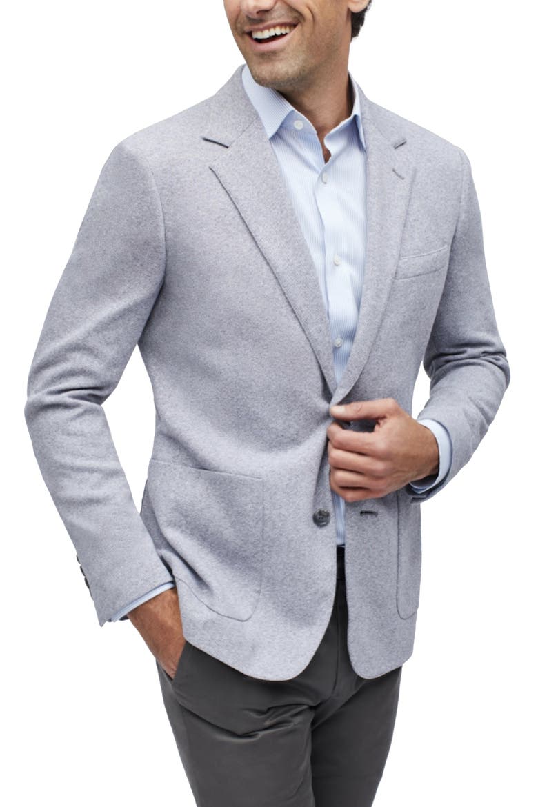 Jetsetter Trim Fit Knit Cotton Sport Coat, Main, color, GREY