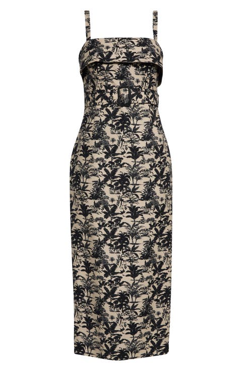 Theodora Belted Midi Dress