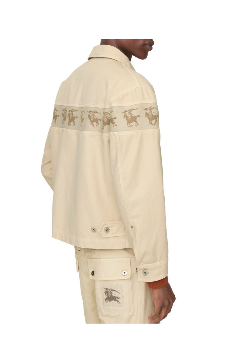 Burberry Galloping Knight Cotton Canvas Jacket, Alternate, color, Tundra Beige
