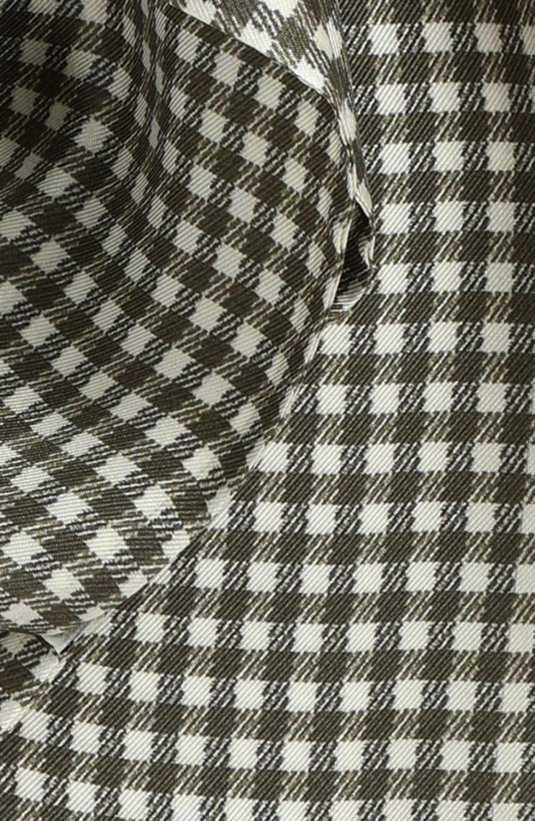 Vince Gingham Ribbon Silk Scarf, Alternate, color, Dark Tempenade