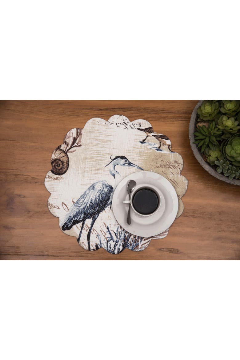 Brunswick Island Round Placemats Set of 6, 17", Alternate, color, Blue