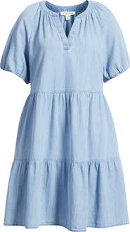beachlunchlounge Kendra Tiered Cotton Dress