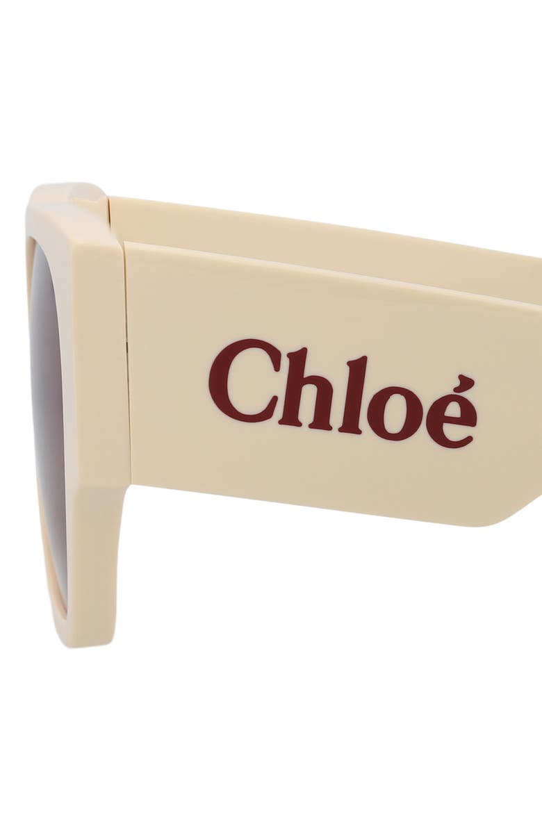 Chloé 53mm Square Sunglasses, Alternate, color, Ivory Ivory Red