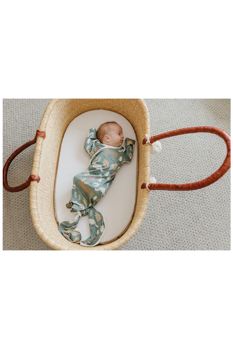 Newborn Knotted Gown, Alternate, color, Atwood