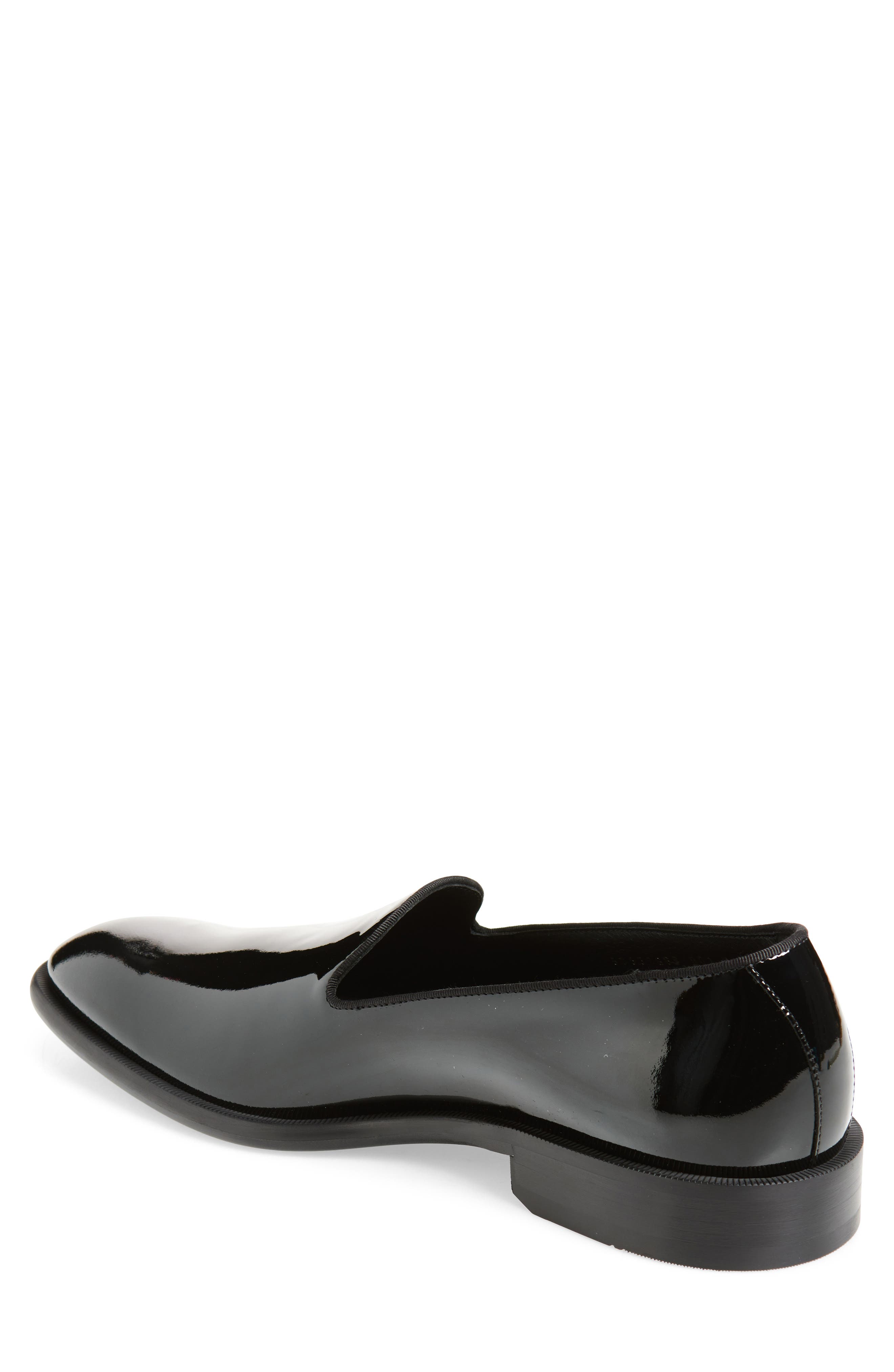 BOSS Derrek Patent Leather Venetian Loafer, Alternate, color, Black