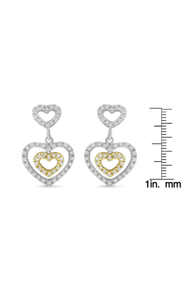 Haus of Brilliance 14K Two Toned 1/2 Ct Round Diamond Earrings, Alternate, color, Yellow