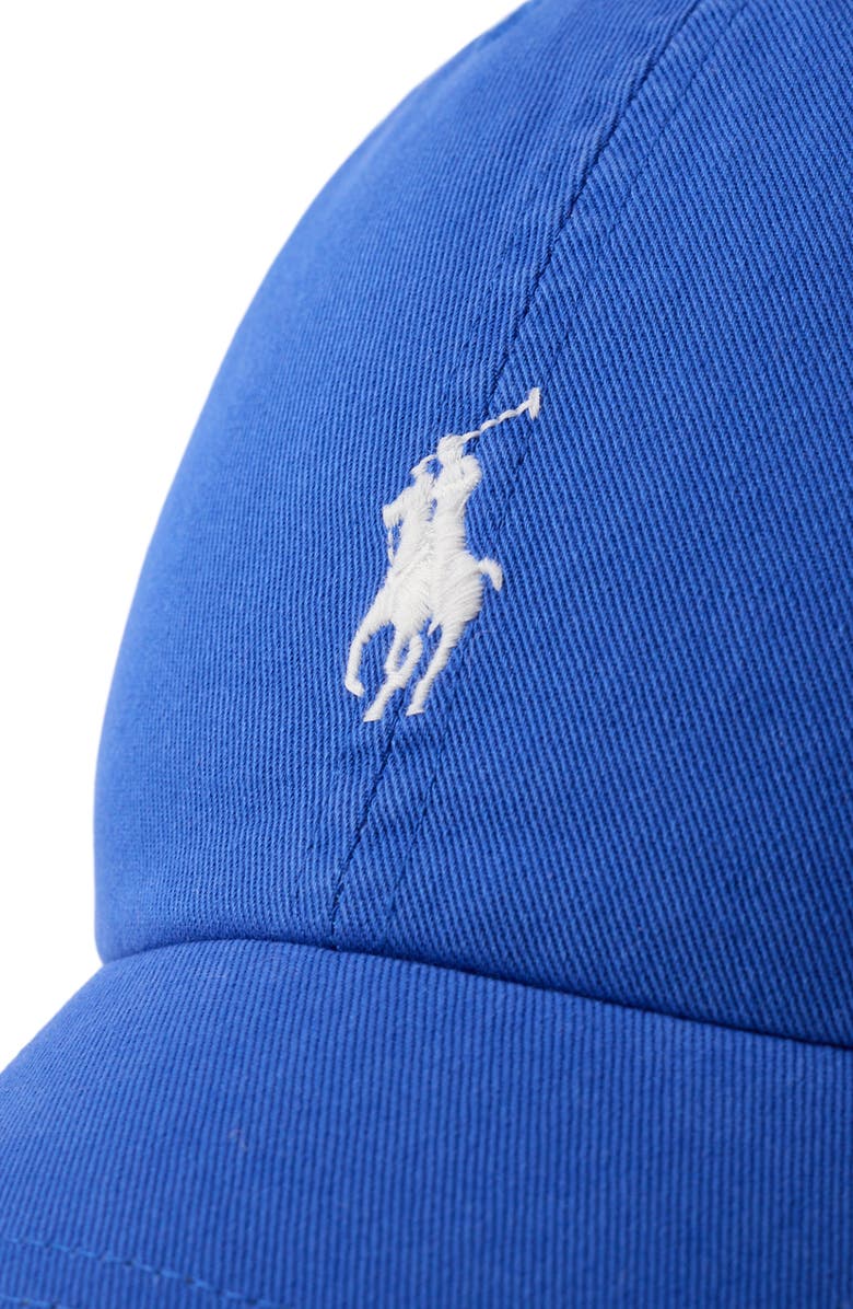 Polo Ralph Lauren The Iconic Cotton Chino Adjustable Ball Cap, Alternate, color, New Iris Blue W/ White Pp