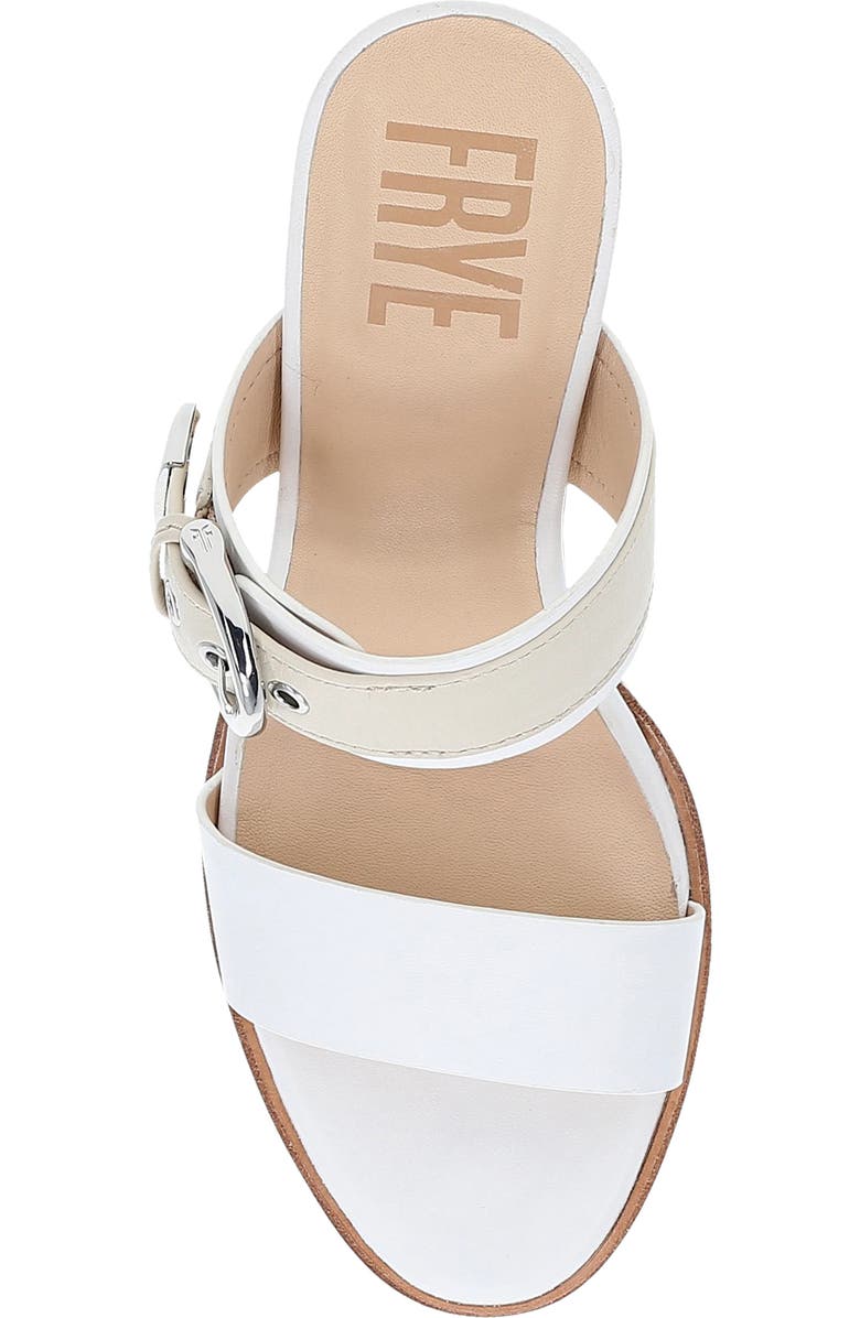 Frye Stella Buckle Sandal, Alternate, color, White/ Ivory