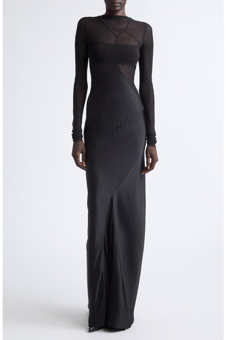 Combo Gown, Main, color, BLACK