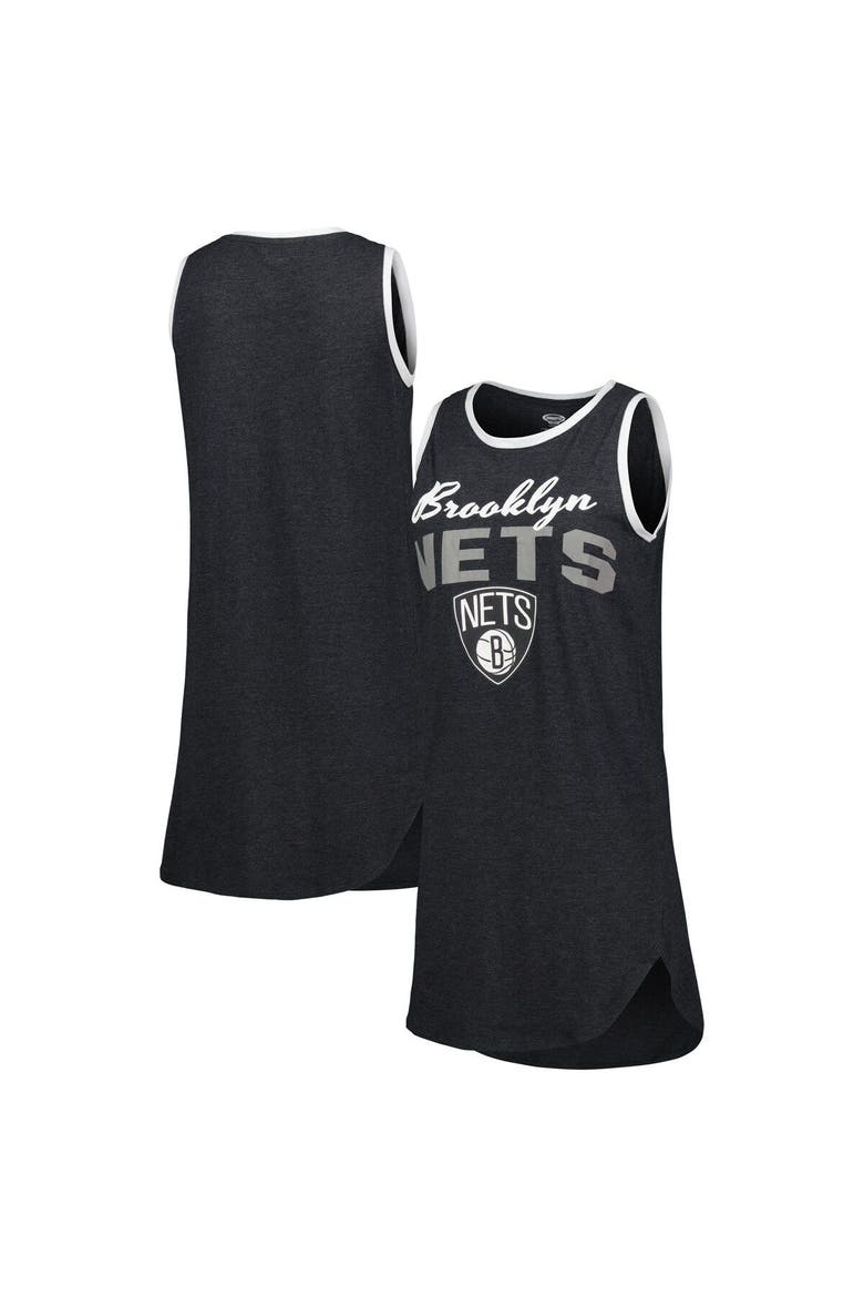 Women's Concepts Sport Black Brooklyn Nets Sleeveless Nightshirt, Main, color, Black