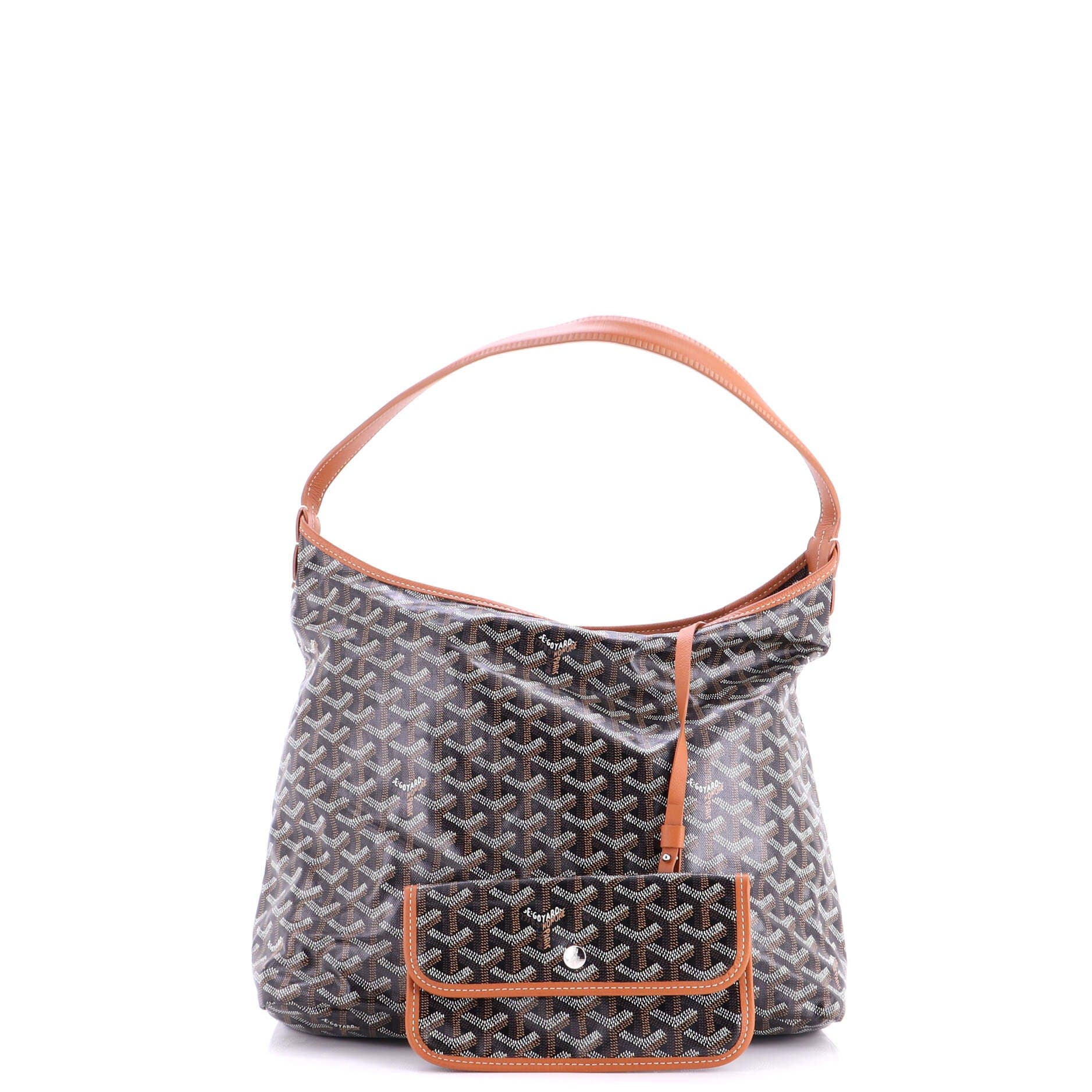 Pre-Owned Goyard Boheme Hobo Coated Canvas, Alternate, color, Print
