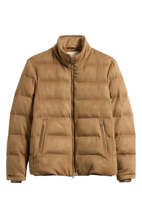 Water Resistant Quilted Wool Puffer Jacket