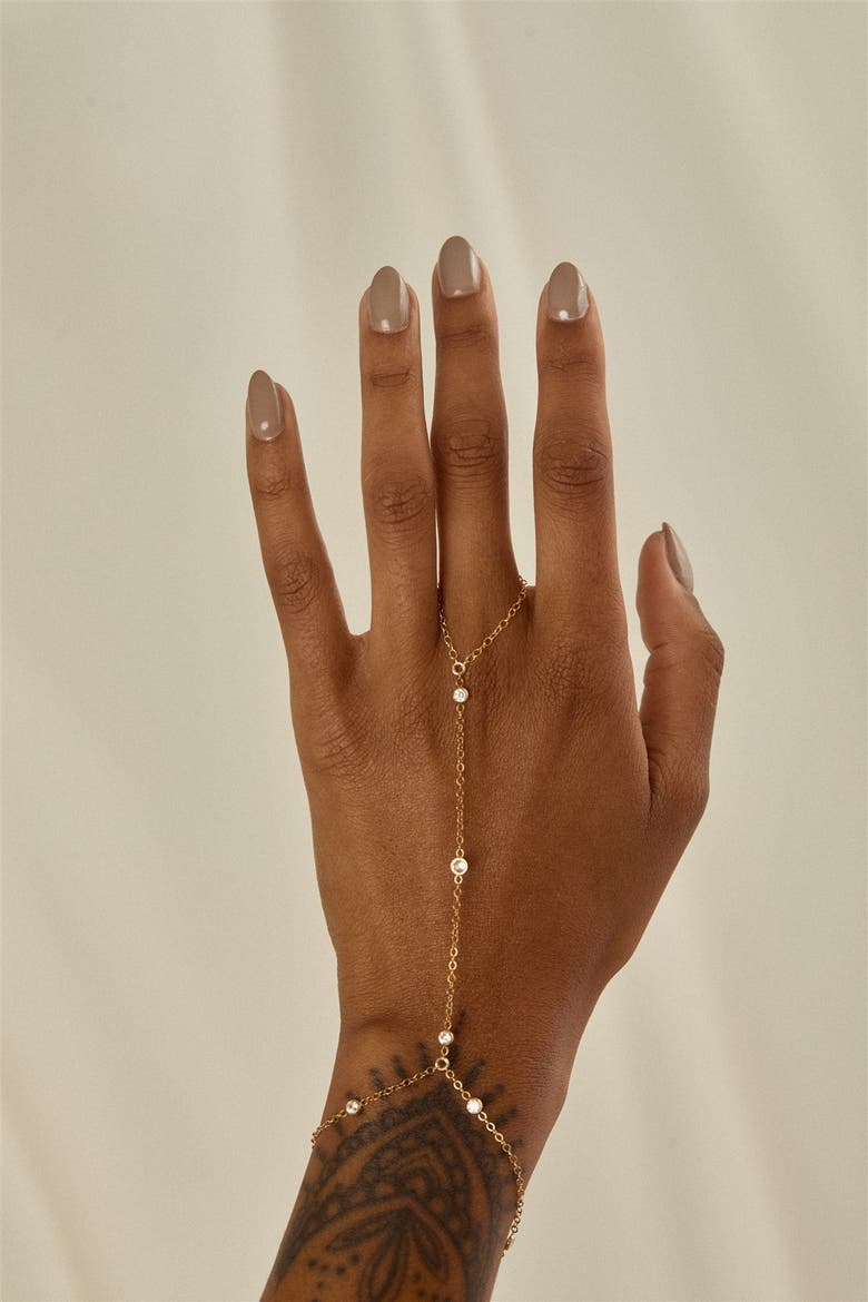 Serra Hand Chain, Alternate, color, Gold