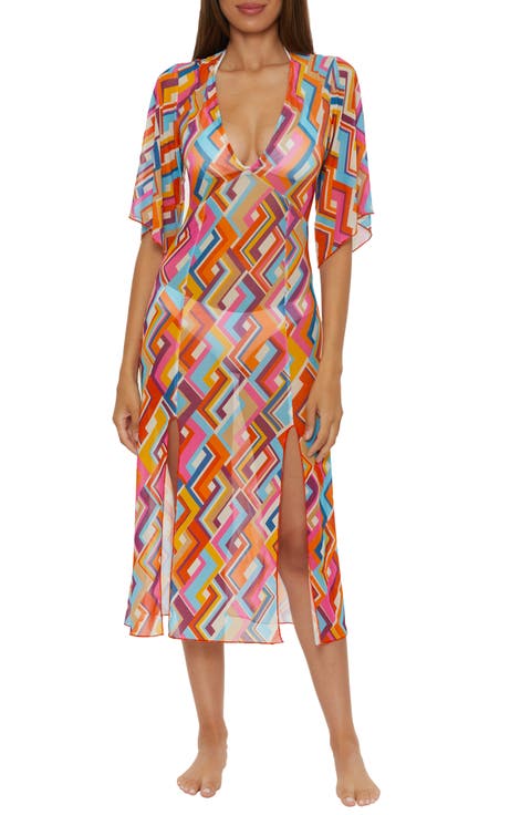 Las Palmas Semisheer Mesh Cover-Up Dress